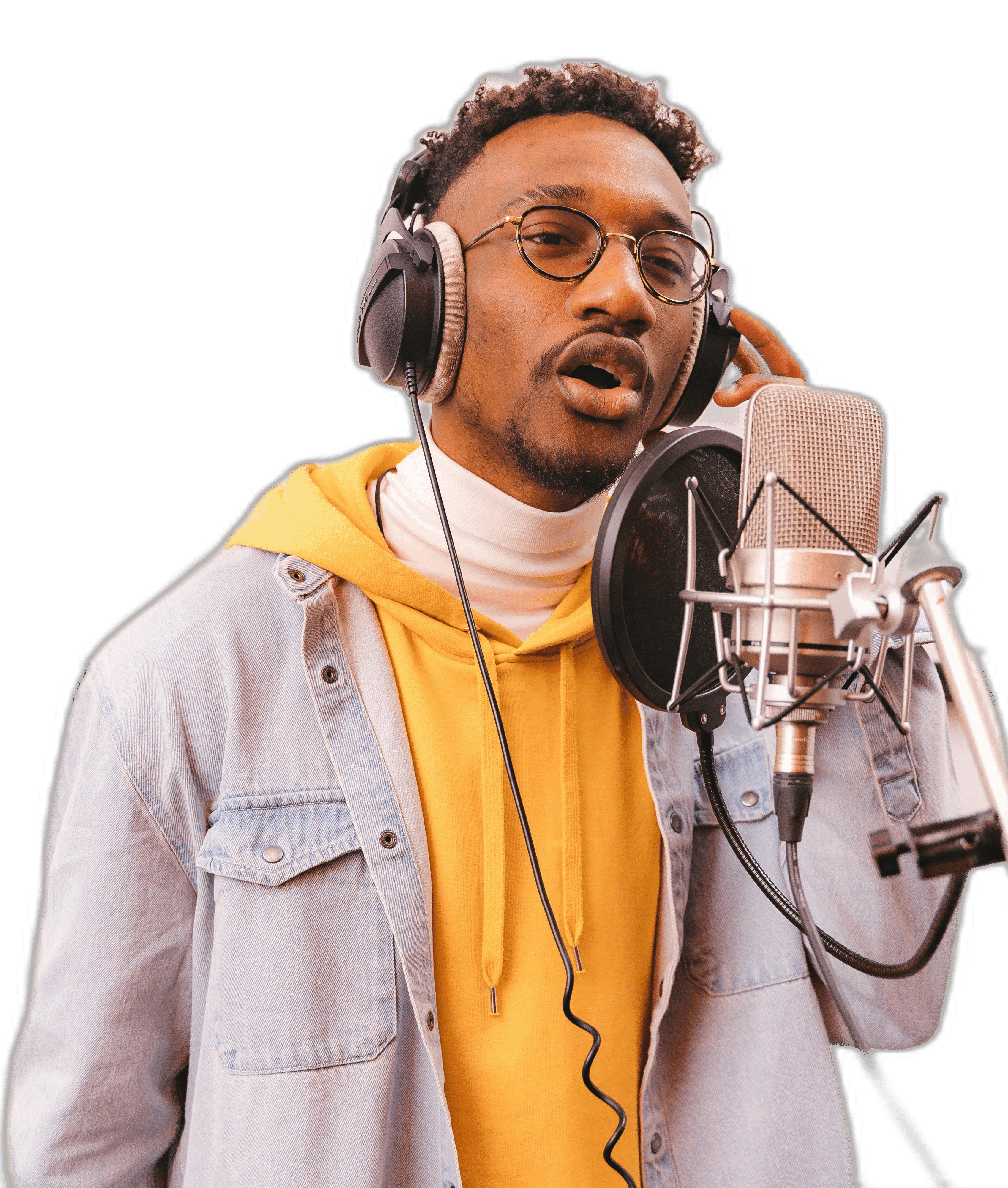 Artist creating music